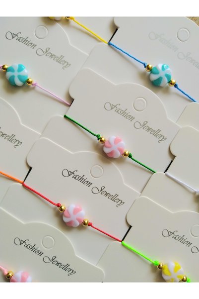 Nas Aksesuar Carne Gift Graduation Preschool Student Girl Child Candy Wristband Assorted Mixed Color 10Pcs