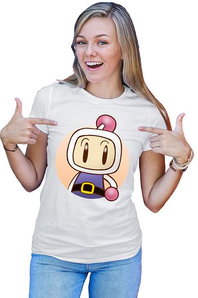 OEM Tricou Femei Bomberman Hudson Soft Bandai Bakudan Otoko