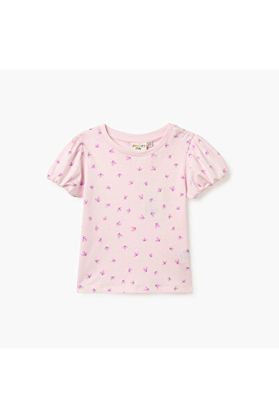 Juniors تي شيرت مطبوع بأكمام قصيرة