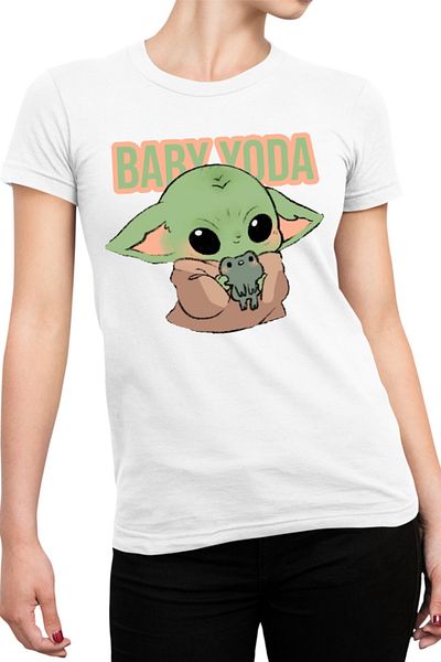 OEM Tricou Femei Baby Yoda Frog Small Cute Pillow