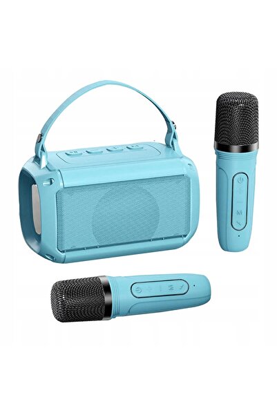 Azaris MINI BEZPRZEWODOWY GŁOŚNIK BLUETOOTH KARAOKE 2 MIKROFONY LED DLA DZIECKA XL