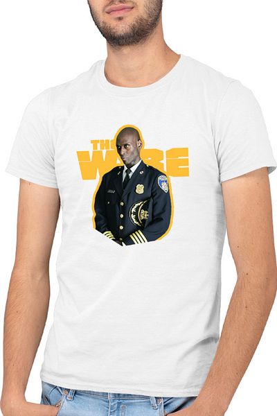 OEM Men's T-shirt The Wire Lt. Cedric Daniels Lance Reddick Army Drama