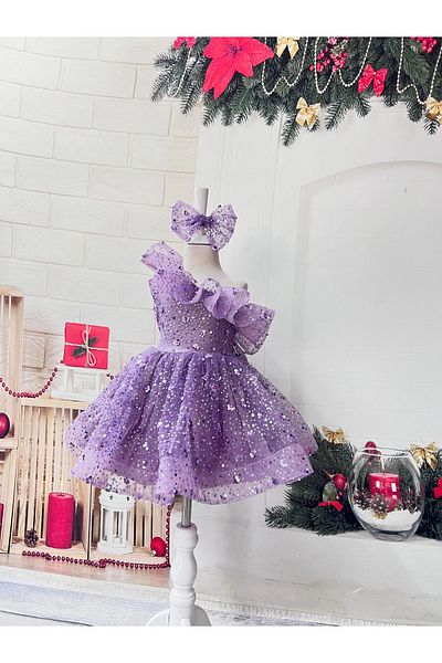 Nissa Lavender Girl's Dress Evening Dress Sparkle Evening Dress