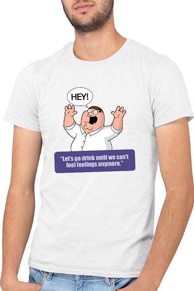OEM Tricou barbati Family Guy Father Stewie Telegram Sticker Quotes