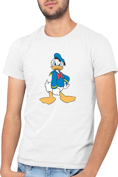 OEM Men's T-shirt Donald Duck Angry Cartoon Animals Passion