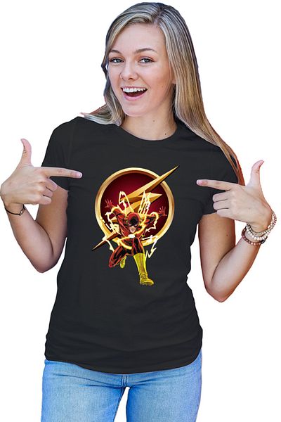 OEM Tricou Femei Flash Speed Lightning Struck Barry Allen Cosplay Logo