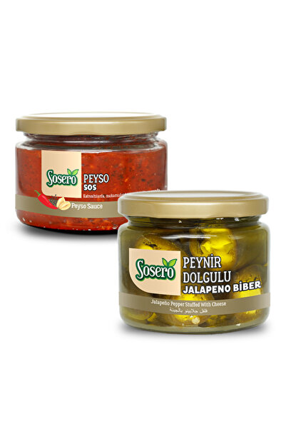 Sosero Peynir Dolgulu Jalapeno Biber 290 gr & Peyso Sos 190 Gr (ikisi bir arada)