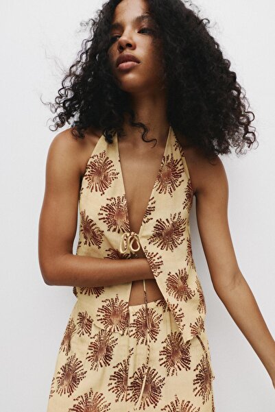 Pull & Bear Desenli halter üst