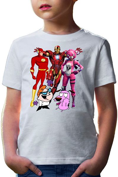 OEM Tricou copii Flash Dexter Courage Coward Dog Fortnite Unusual Skin Funny