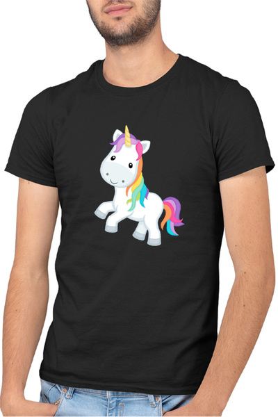 OEM Men's T-shirt Unicorn Squad Colorful Cute Toy Fluffy