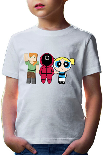 OEM Tricou copii Squid Game Family Powerpuff Girls Bubble Minecraft