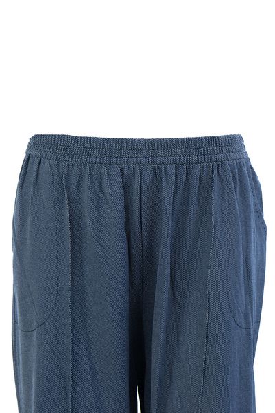 Oppland Women's Capri Viscose Combed Fabric Knee-High High Waist Elastic Flat Leg Casual with Pockets Opkkap25Mod11