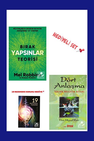 Nepal Kitap Bırak Yapsınlar Teorisi+Dört Anlaşma: Toltek Bilgelik Kitabı+ 19 Rezonans Kanunu HEDİYELİ!