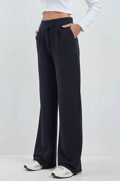 Hiccup Παντελόνι Palazzo Crepe με ψηλόμεσο Lycra Velcro