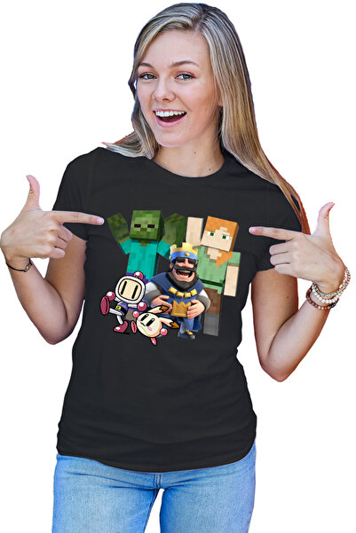 OEM Tricou Femei Minecraft Brawl Stars Bomberman Kawaii Open World