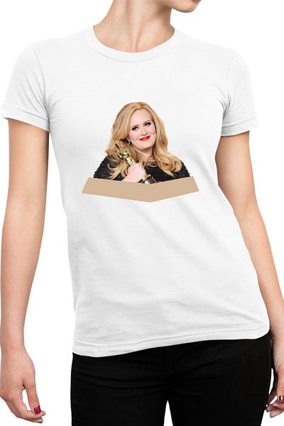 OEM Tricou Femei Adele Power Beautiful Voice Oscar Win Credits