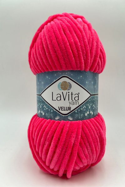 LaVita Yarn Fir de tricotat manual din catifea Velur 100% Poliester 100gr (41...