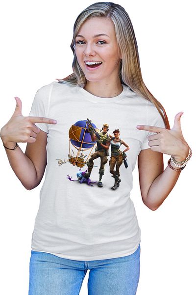 OEM Tricou Femei Fortnite Shooter Weapons Clash Royale Monsters