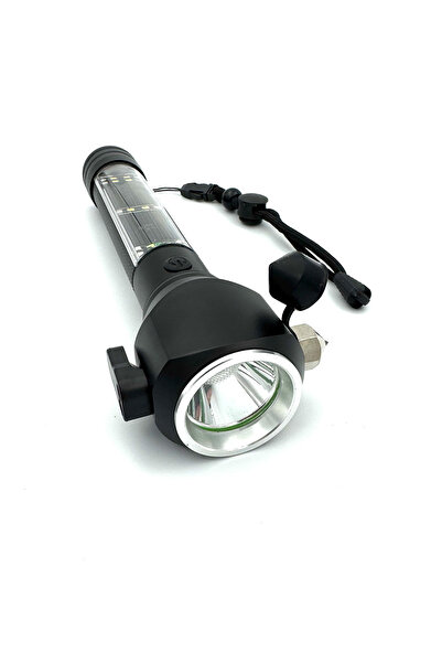 moniev Hag Şarjlı Deprem Feneri Çok Fonksiyonlu Sirenli El Feneri Solar