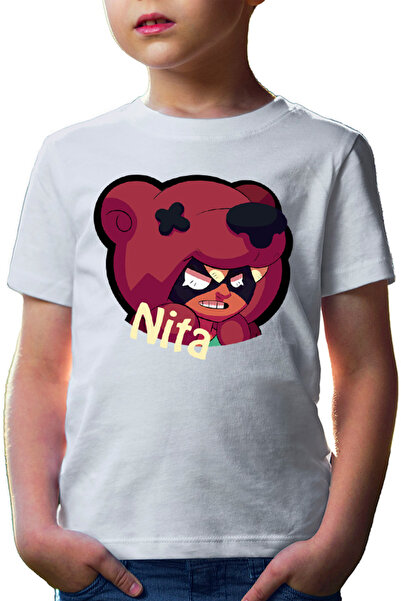 OEM Tricou copii Brawl Stars Nita Fighter Bear Angry Shockwave