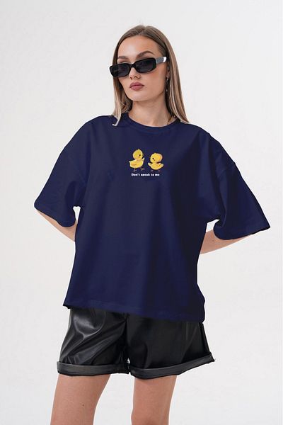 JANSO GROUP -Women Cotton Printed Don'T Speak to Me Short Sleeve Tshirt Oversize Large Size