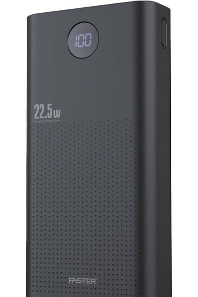Faster Power Bank 30000mAh, Portable Charger with 22.5W QC 3.0 PD 20W Fast Charging, Smart LED Displ