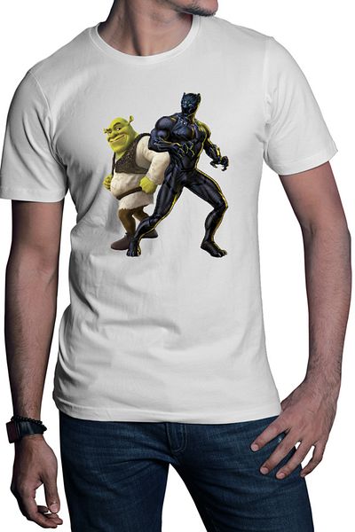 OEM Men's T-shirt Black Panther Marvel Cinematic Universe Shrek