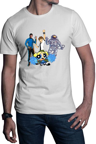 OEM Men's T-shirt Ben10 Nasa Astronaut Star Trek Bubble