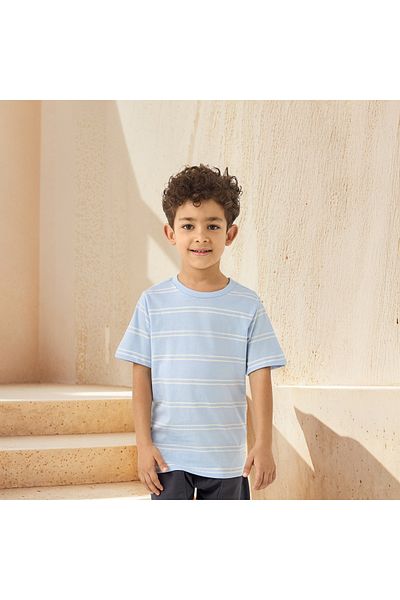 Juniors Printed Crew Neck T-shirt with Short Sleeves - Set of 2
