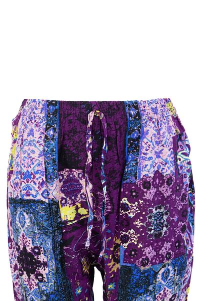 Oppland Women's Capri Viscose Combed Fabric Knee-High High Waist Elastic Flat Leg Casual with Pockets Opkkap25Mod11