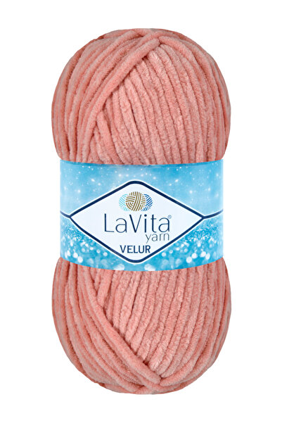 LaVita Yarn خيط حياكة يدوي مخملي 100% بوليستر 100 جرام (4105 مسحوق)