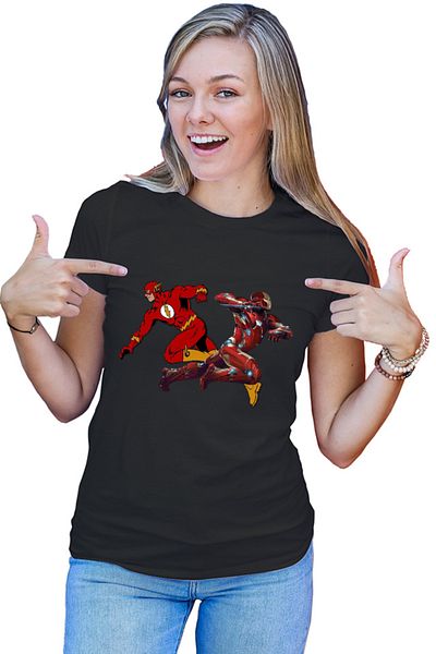 OEM Tricou Femei Flash Ironman Jump Speed Power Fast Arrowverse