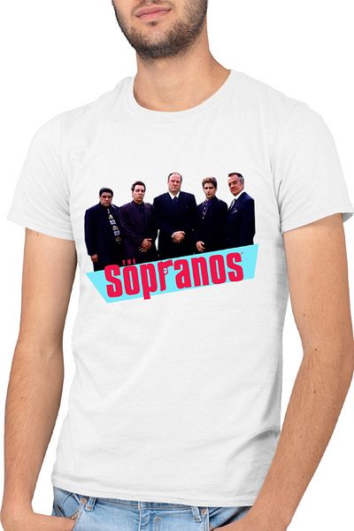 OEM Men's T-shirt The Sopranos Mafia Fire Arms Drama Series