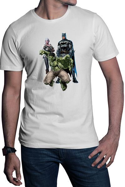 OEM Men's T-shirt Hulk Batman Gerald Witcher Ciry