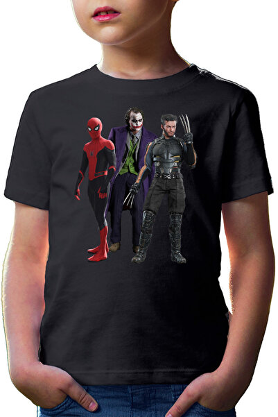 OEM Tricou copii Spiderman Wolverine Joker Marvel DC American Comics