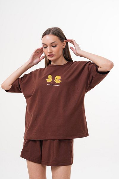 JANSO GROUP -Women Cotton Printed Don'T Speak to Me Short Sleeve Tshirt Oversize Large Size