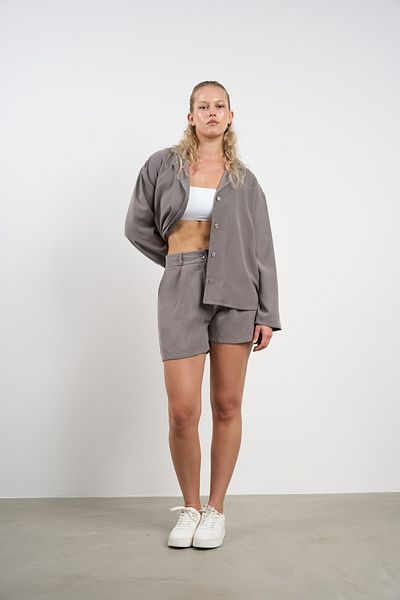 HANIQA Women's Double Breasted Collar Shirt Shorts Suit 36-42 |   25500