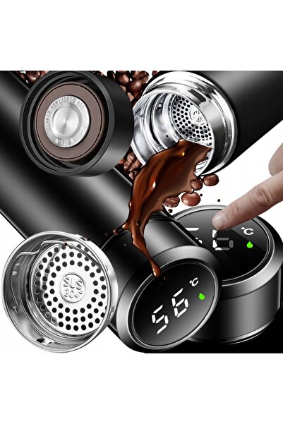 Inna marka CANĂ TERMICĂ INTELIGENTĂ, TERMOS, STICLĂ LED, 500 ML, PENTRU CAFEA ȘI CEAI, PORTABILĂ