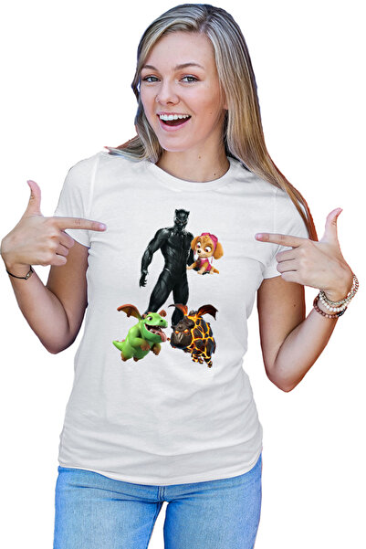 OEM Tricou Femei Black Panter Paw Patrol Clash Royale Of Clans