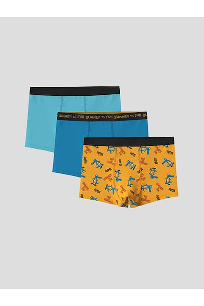 LC Waikiki New Season Printed Boy's Boxer 3-Piece - S5Hn57Z4
