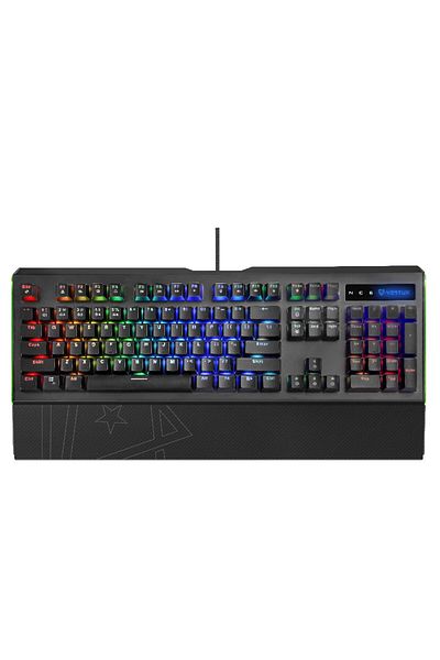 VERTUX Wired Mechanical Gaming Keyboard with RGB Backlight Aluminum Alloy, 104 Anti-ghosting Keys