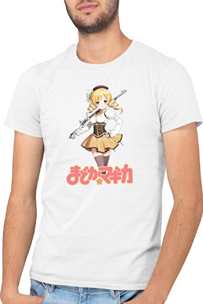 OEM Мъжка тениска Madoka Magica Mami Fire Lovely Group Shield