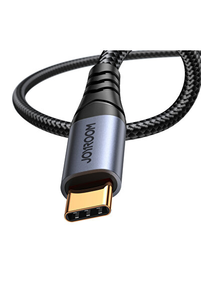 Joyroom Kabel audio stereo do telefonu AUX 3.5 mm mini jack - USB-C 1.2m czarny