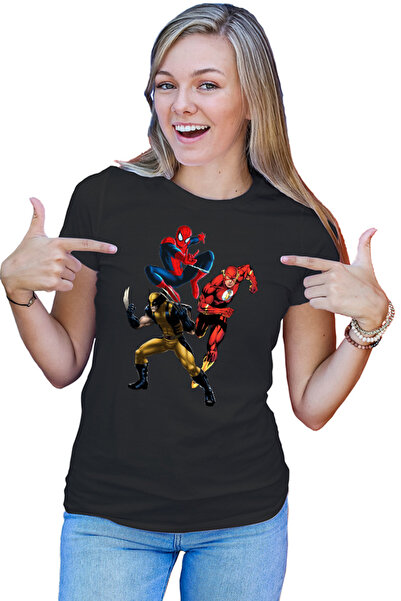 OEM Tricou Femei Wolverine Spiderman Flash Fight Villians Super Powers