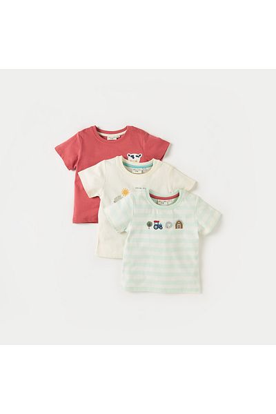 Juniors Applique Detail T-shirt with Short Sleeves - Set of 3