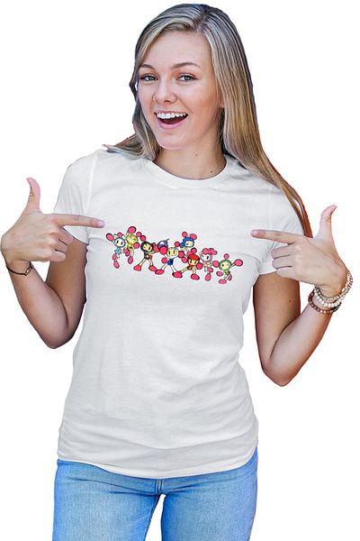 OEM Tricou Femei Bomberman Team Friends Members