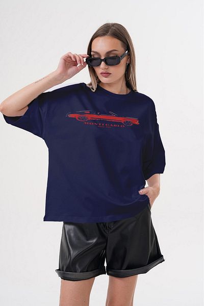 JANSO GROUP -Men's Cotton Printed Monte Carlo Car 1 Short Sleeve Tshirt Oversize Big Size