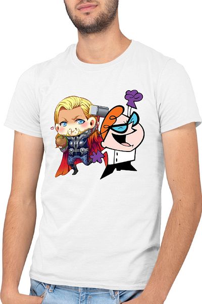 OEM Thor Dexter Cartoons Hero Genius Men's T-shirt