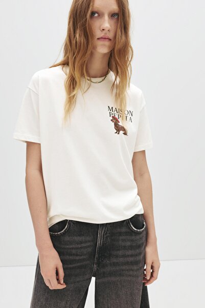 Pull & Bear Köpek baskılı t-shirt