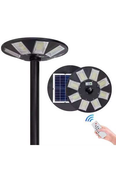 Azaris FELINAR DE GRĂDINĂ CU SENZOR DE MIȘCARE 360°, SOLAR, CU AMURG, 2500W
